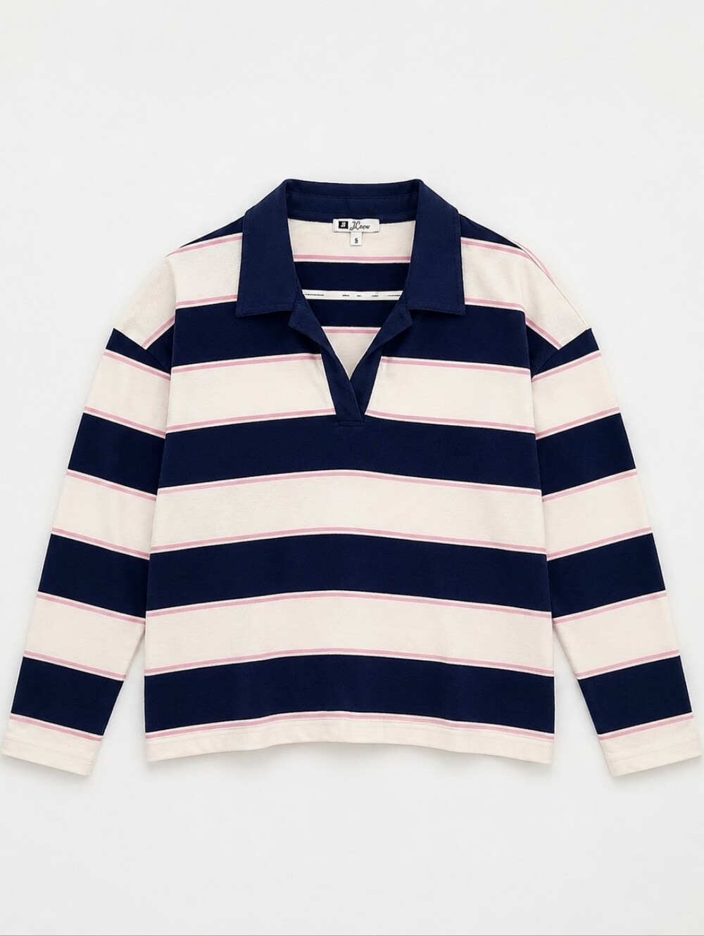 Reitmans Navy and White Striped Collared Shirt NEVER WORN! 3XL
